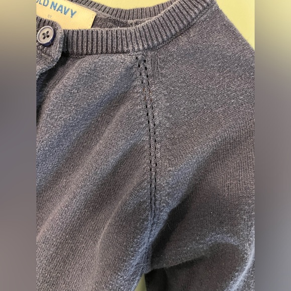 Old Navy Button Down Long Sleeve Navy Cardigan, Toddler Girl 5T, kid cardigan - Picture 5 of 9